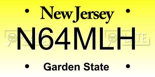 N64MLH New Jersey License Plate