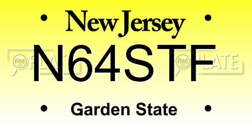 N64STF New Jersey License Plate