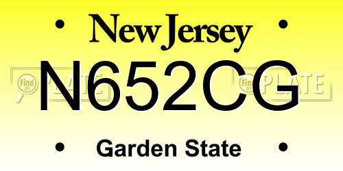 N652CG New Jersey License Plate