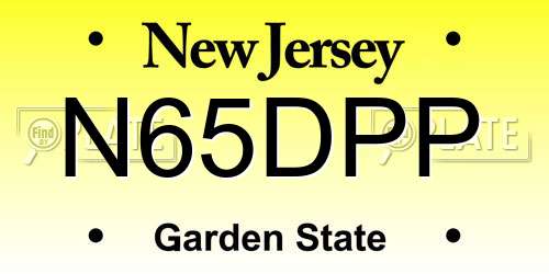 N65DPP New Jersey License Plate