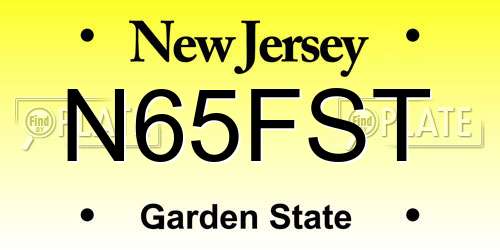 N65FST New Jersey License Plate