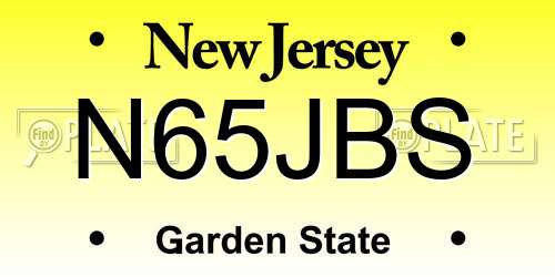 N65JBS New Jersey License Plate