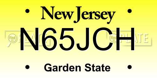 N65JCH New Jersey License Plate