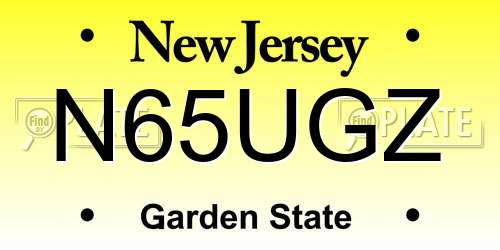 N65UGZ New Jersey License Plate