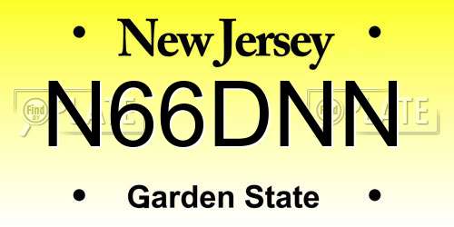 N66DNN New Jersey License Plate