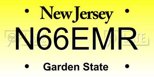 N66EMR New Jersey License Plate