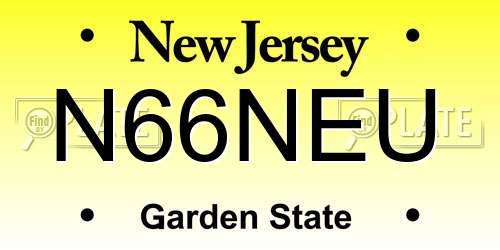N66NEU New Jersey License Plate