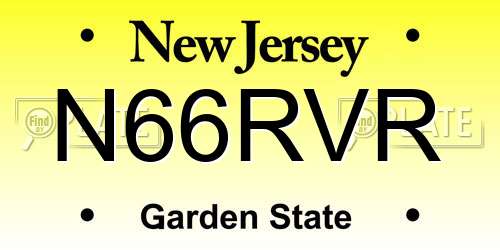 N66RVR New Jersey License Plate