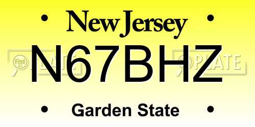 N67BHZ New Jersey License Plate