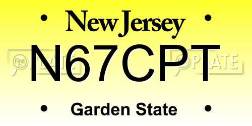 N67CPT New Jersey License Plate
