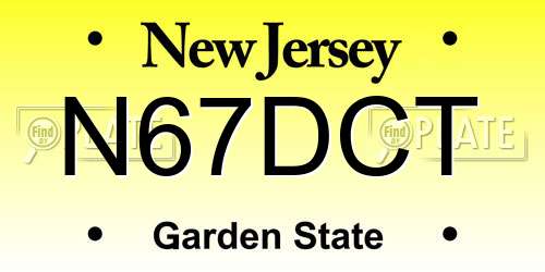 N67DCT New Jersey License Plate