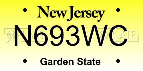 N693WC New Jersey License Plate