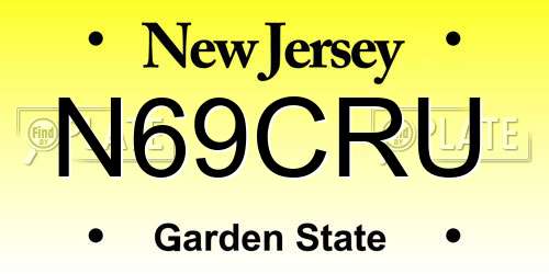 N69CRU New Jersey License Plate
