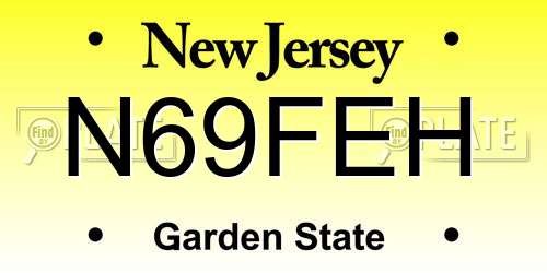 N69FEH New Jersey License Plate