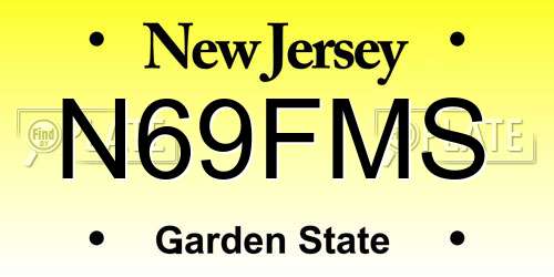 N69FMS New Jersey License Plate
