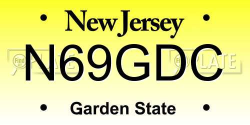 N69GDC New Jersey License Plate