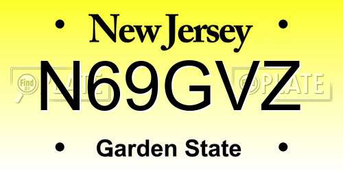 N69GVZ New Jersey License Plate
