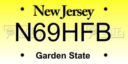 N69HFB New Jersey License Plate