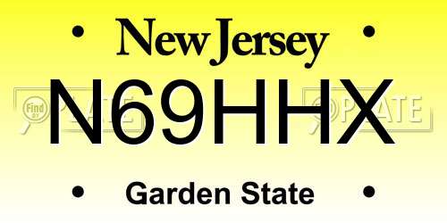 N69HHX New Jersey License Plate
