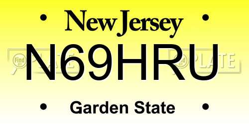 N69HRU New Jersey License Plate