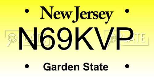 N69KVP New Jersey License Plate