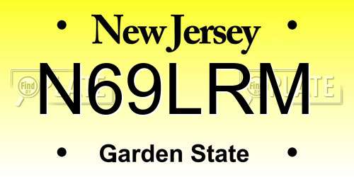 N69LRM New Jersey License Plate