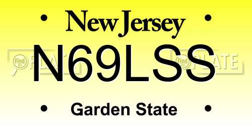 N69LSS New Jersey License Plate