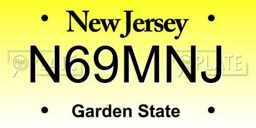 N69MNJ New Jersey License Plate