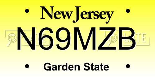N69MZB New Jersey License Plate