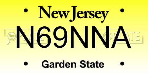 N69NNA New Jersey License Plate