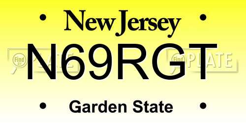 N69RGT New Jersey License Plate