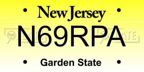 N69RPA New Jersey License Plate