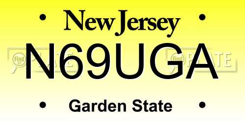 N69UGA New Jersey License Plate