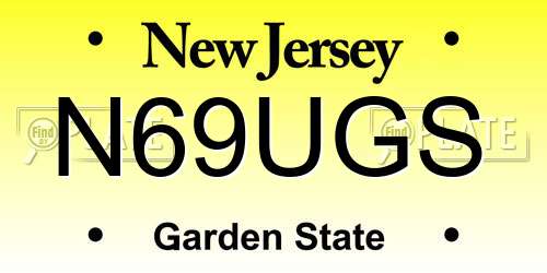 N69UGS New Jersey License Plate