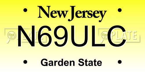 N69ULC New Jersey License Plate