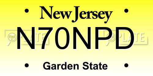 N70NPD New Jersey License Plate
