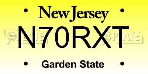 N70RXT New Jersey License Plate