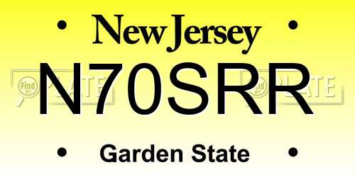 N70SRR New Jersey License Plate
