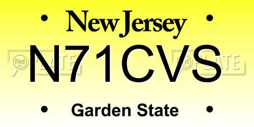 N71CVS New Jersey License Plate