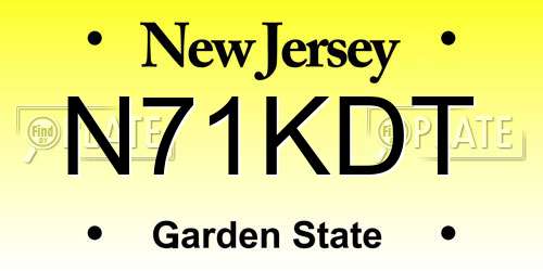 N71KDT New Jersey License Plate