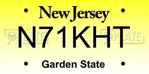 N71KHT New Jersey License Plate