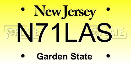 N71LAS New Jersey License Plate
