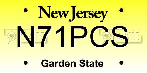 N71PCS New Jersey License Plate