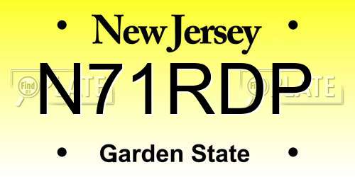 N71RDP New Jersey License Plate