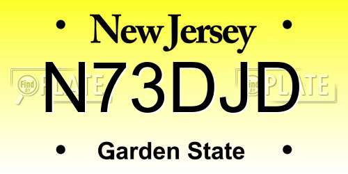 N73DJD New Jersey License Plate