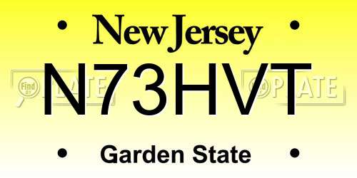 N73HVT New Jersey License Plate