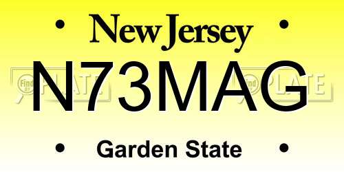 N73MAG New Jersey License Plate