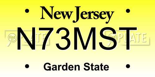 N73MST New Jersey License Plate