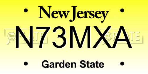 N73MXA New Jersey License Plate