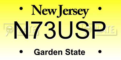 N73USP New Jersey License Plate